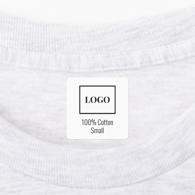 Modern Simple Add Company Logo Fashion Apparel Labels (Affixed)