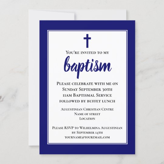 Modern Simple Adult Baptism Invitation | Zazzle.com