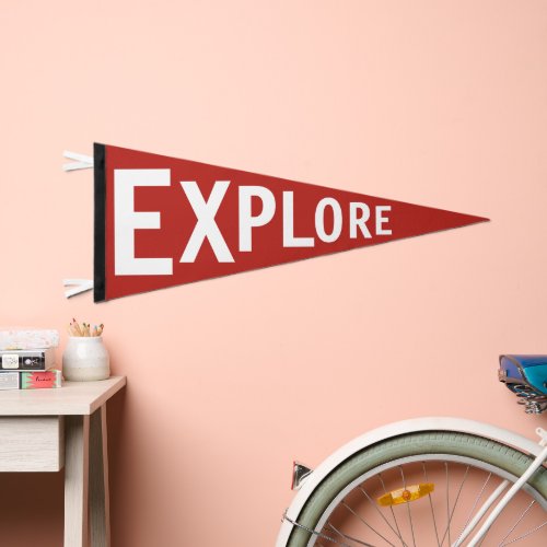 Modern Simple Adventure Kids room decor Explore Pennant Flag