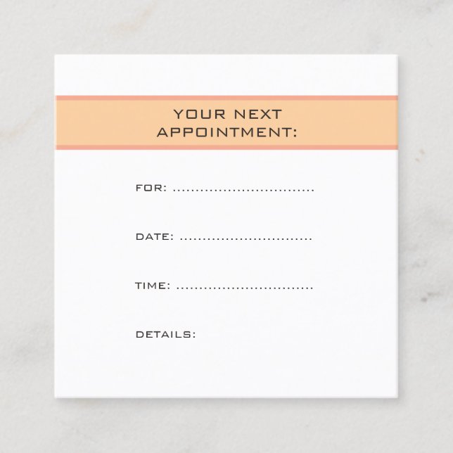 Modern Simple Appointment Reminder Template Card (Front)