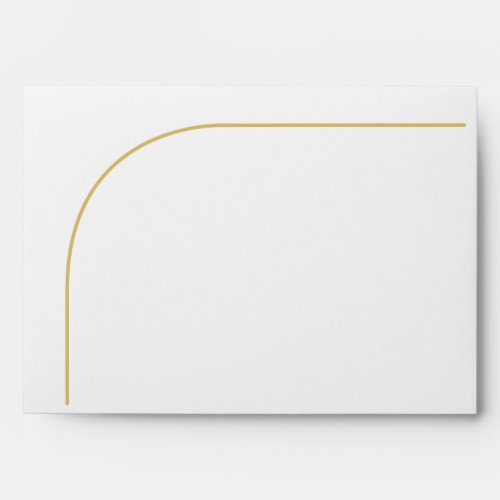 Modern Simple Arch Black White Wedding Envelope