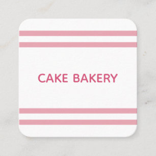 Modern Simple Bakery Business Card I Pink White