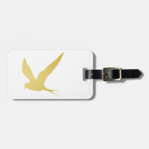 Modern, Simple & Beautiful Hand Drawn Bird in Gold