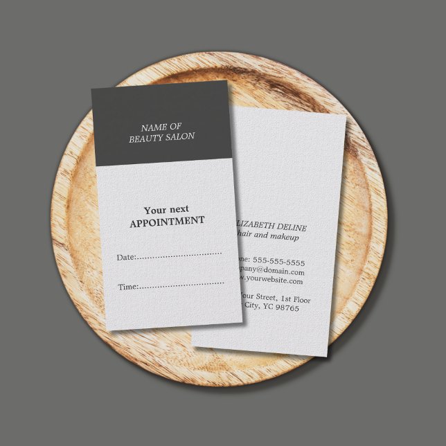 Modern Simple Beauty Salon Appointment Card (Creator Uploaded)