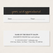 Modern Simple Beauty Salon Appointment Card (Front & Back)