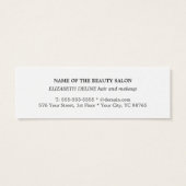 Modern Simple Beauty Salon Appointment Card (Back)
