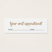 Modern Simple Beauty Salon Appointment Card (Front)
