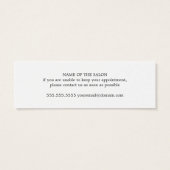 Modern Simple Beauty Salon Appointment Card (Back)