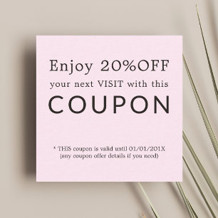 Modern Simple Beauty Salon Rose Discount Coupon