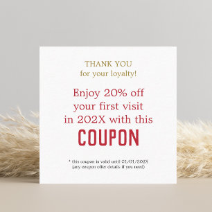 Modern Simple Beauty Salon Thank You Coupon