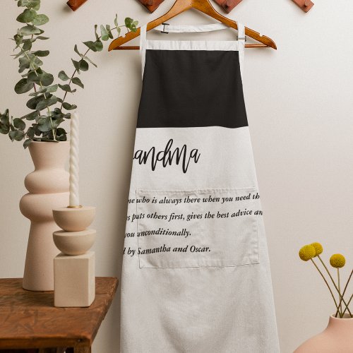 Modern Simple Best Grandma Ever Best Beauty Gift Apron