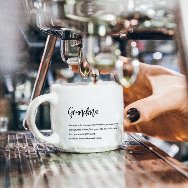 Modern Simple Best Grandma Ever Best Beauty Gift Espresso Cup (Creator Uploaded)