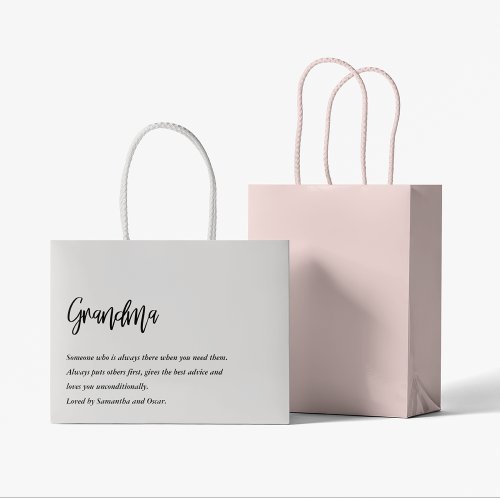 Modern Simple Best Grandma Ever Best Beauty Gift Large Gift Bag