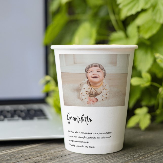 Modern Simple Best Grandma Ever Best Beauty Gift Paper Cups (Creator Uploaded)