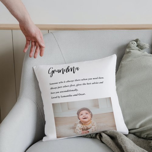 Modern Simple Best Grandma Ever Best Beauty Gift Throw Pillow