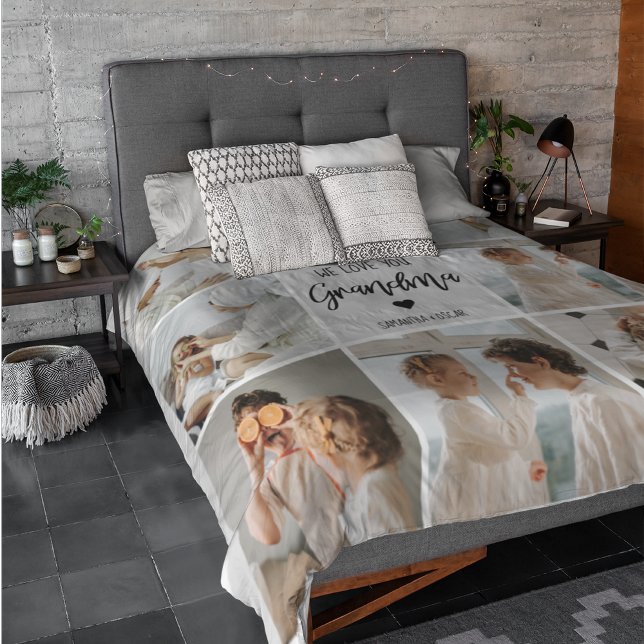 Modern Simple Best Grandma Ever Best Beauty GiftCo Fleece Blanket (Creator Uploaded)