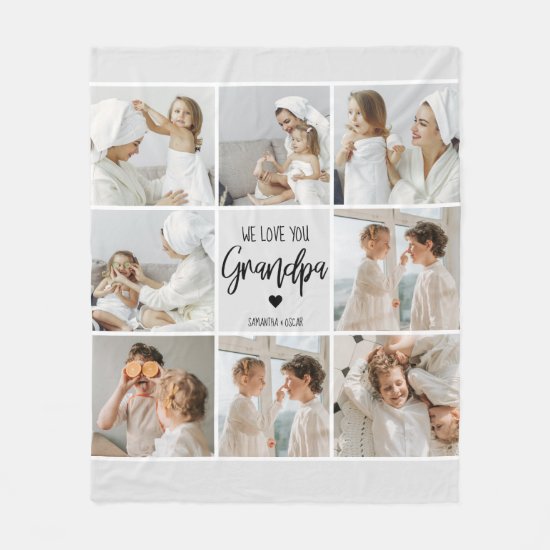 Modern Simple Best Grandpa Ever Best Beauty Gift Fleece Blanket