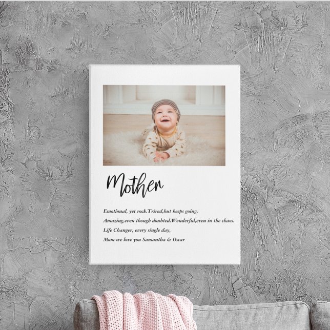 Modern Simple Best Mother Ever Best Beauty Gift Canvas Print (Creator Uploaded)