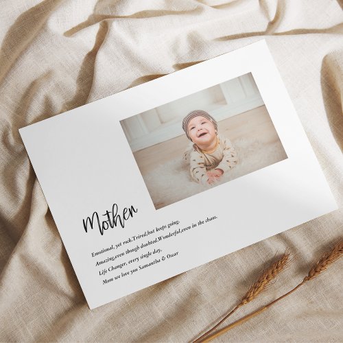 Modern Simple Best Mother Ever Best Beauty Gift Holiday Postcard