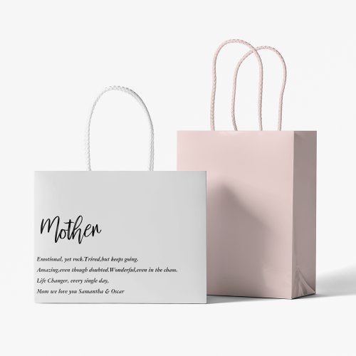 Modern Simple Best Mother Ever Best Beauty Gift Large Gift Bag