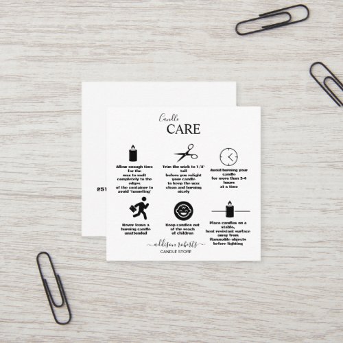 Modern Simple Black and White Business Square Business Card