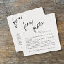 Modern Simple Black and White Fun Facts Wedding Napkins