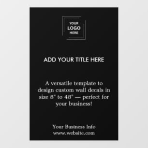 Modern Simple Black Business Logo Wall Decal