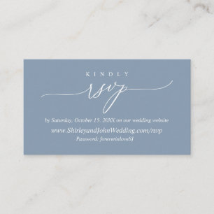 Modern Simple Black Calligraphy, Online RSVP Enclosure Card