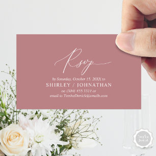 Modern Simple Black Calligraphy, Wedding RSVP Enclosure Card