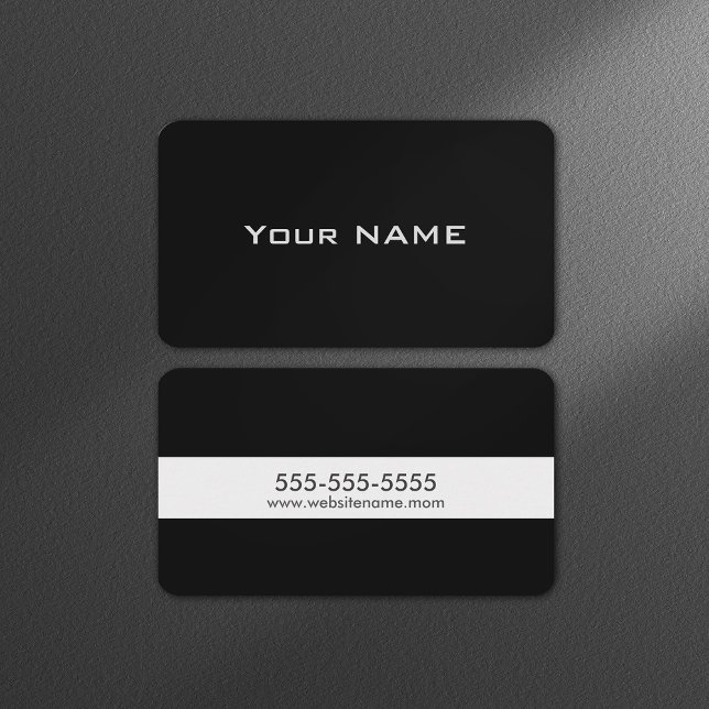 Modern Simple Black Calling Card (Creator Uploaded)