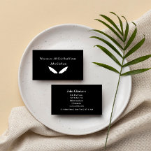 Modern Simple Black Minimalist Business Card