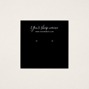 Modern simple black stud earring display square