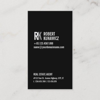 Modern Simple Black & White Card by coolbusinesscards at Zazzle