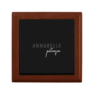 Modern Simple Black & White Minimal Script Gift Box