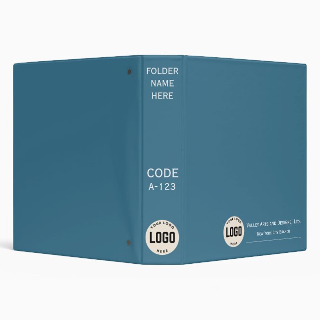 Modern Simple Blue Gray Business Office School  3 Ring Binder (Background)