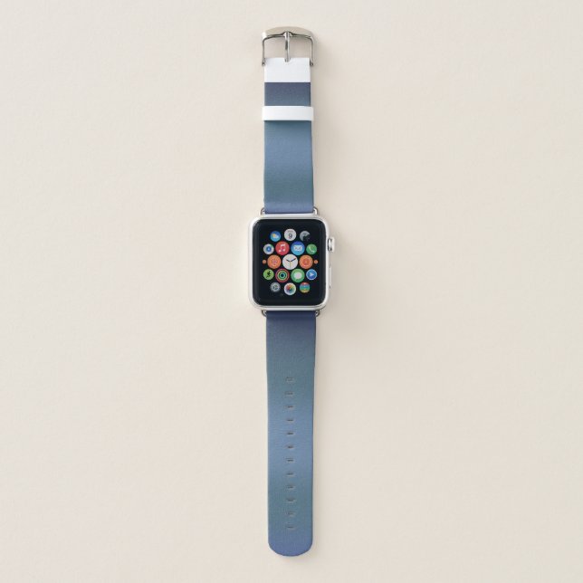 Modern Simple Blue navy Gradient Color Apple Watch Band (Front)