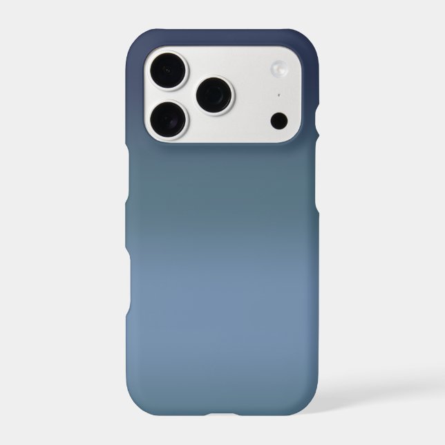 Modern Simple Blue navy Gradient Color Iphone Case (Back)