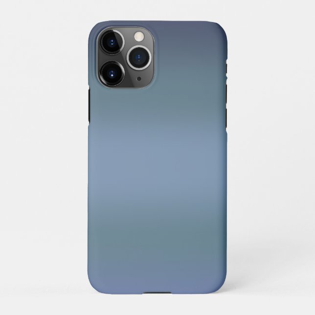 Modern Simple Blue navy Gradient Color iPhone Case (Back)