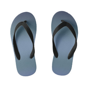 Modern Simple Blue navy Gradient Color Kid's Flip Flops