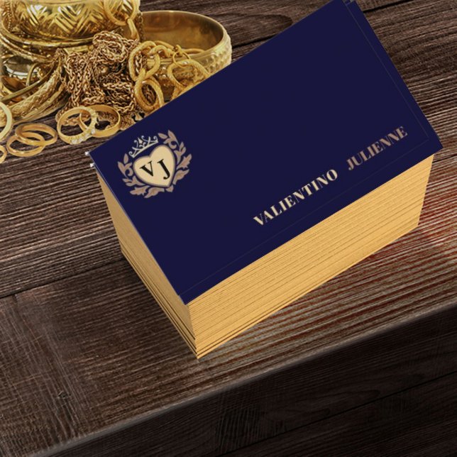 Modern Simple blue navy Minimalist Professional  Business Card Magnet (Creator Uploaded)