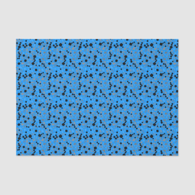 Modern Simple Blue Terrazzo Tissue Paper (Front)