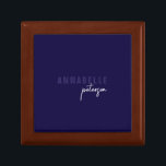 Modern Simple Blue & White Minimal Script Gift Box<br><div class="desc">Modern Simple Blue & White Minimal Script Gift Box</div>