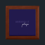 Modern Simple Blue & White Minimal Script Gift Box<br><div class="desc">Modern Simple Blue & White Minimal Script Gift Box</div>