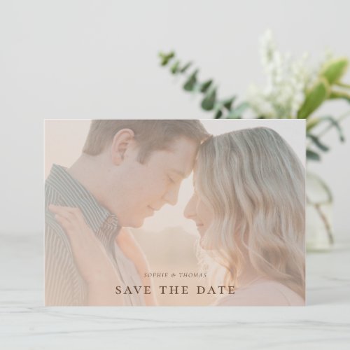 Modern Simple Blush Fall Wedding Save the Date Invitation