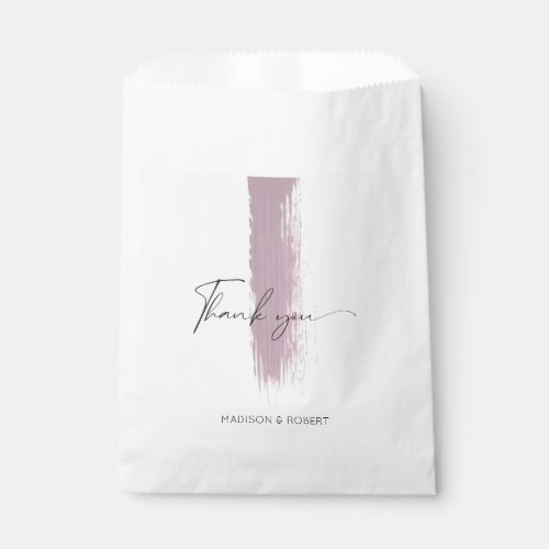 Modern Simple Blush Pink Dusty Rose Calligraphy  Favor Bag