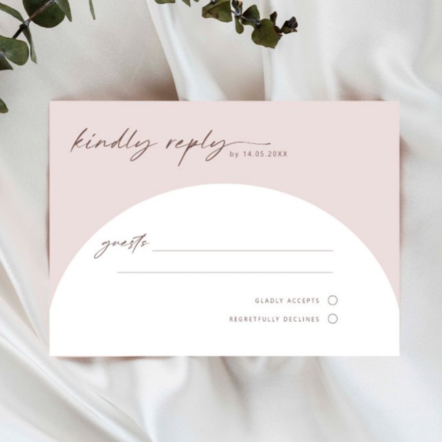 Modern Simple Bohemian Arch RSVP Reply Card (Creator Uploaded)