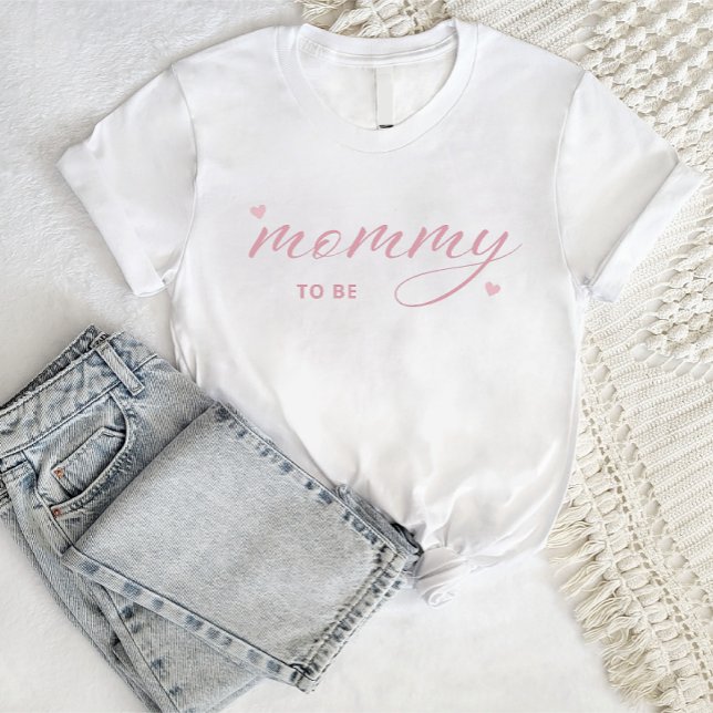 Modern Simple Boho Baby Shower Mommy to Be T-Shirt (Creator Uploaded)