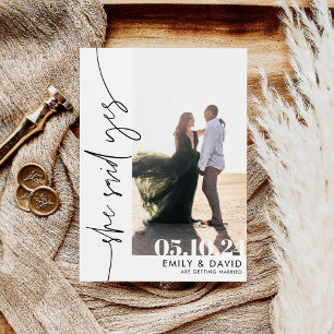 Modern Simple Boho Photo Save The Date