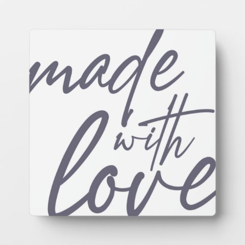 Modern simple bold graphic design Made with Love Plaque