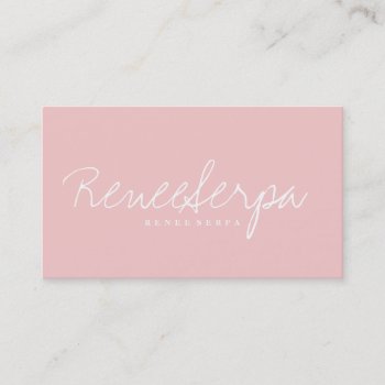 Modern Simple Bold Rose Pink Gray Contrast Color Business Card by busied at Zazzle